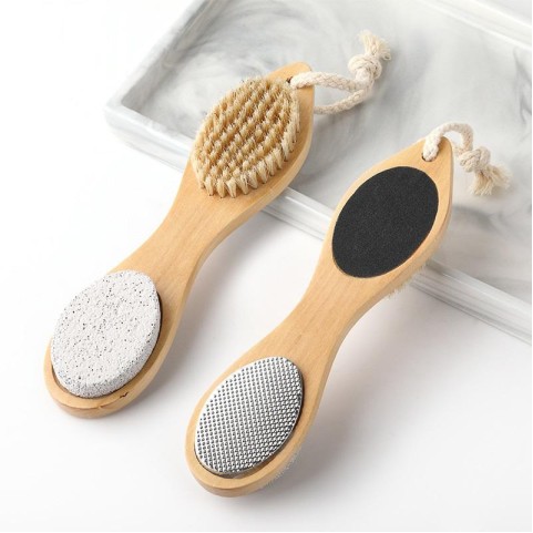 4-in-1 Wooden Foot Cleaning Brush