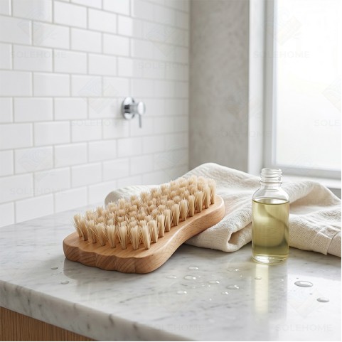 Creative Foot-Shaped Boar Bristle Foot Cleaning Brush