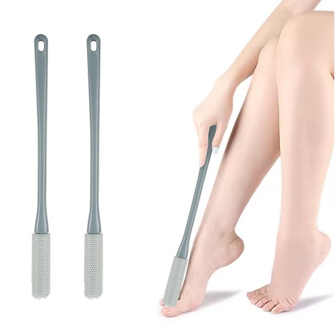 Eco-friendly long-handled foot cleaning brush