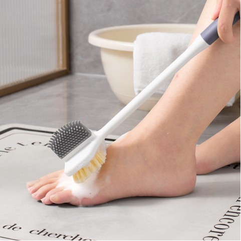 Green and white PP foot cleaning brush