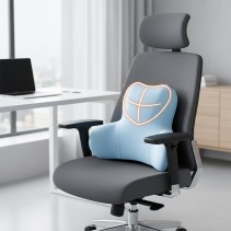 Blue adjustable lumbar cushion