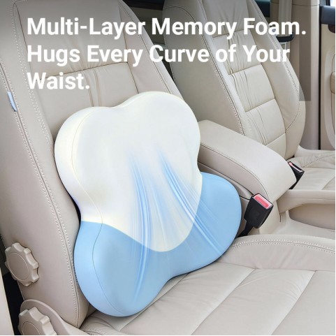 Ergonomic Memory Foam Lumbar Support Cushion