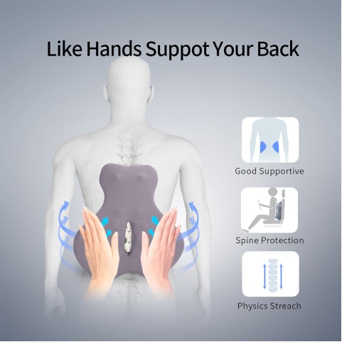 High-density lumbar support cushion for office chairs