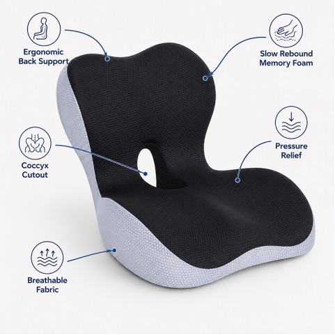 Orthopedic Memory Foam Breathable Foldable Lumbar Cushion