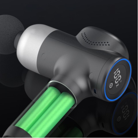 Deep-tissue vibration massage gun
