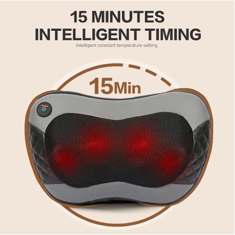 Dark gray shiatsu massage pillow