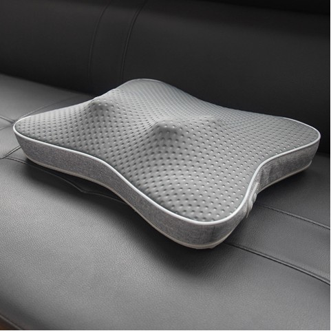 Grey electric home massage pillow