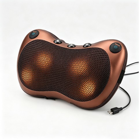 Brown electric massage pillow