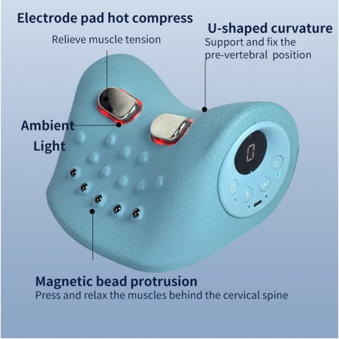 Low-frequency pulse PU massage pillow