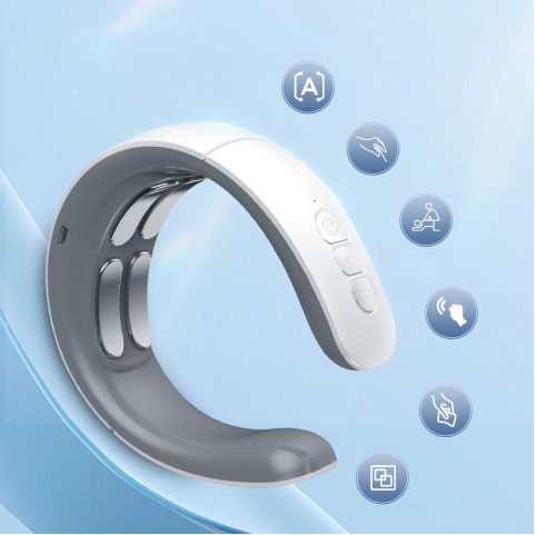 Silver Smart Portable Heated Neck Massager