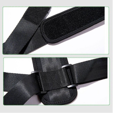 Black upright breathable neoprene posture corrector