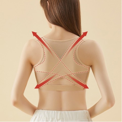 Professional soft breathable and adjustable elastic posture correction brace