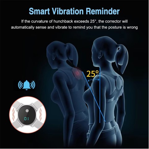 Grey portable posture correction strap