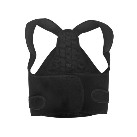 Black supportive posture correction belt