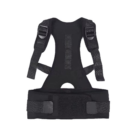 Black comfortable and adjustable posture corrector