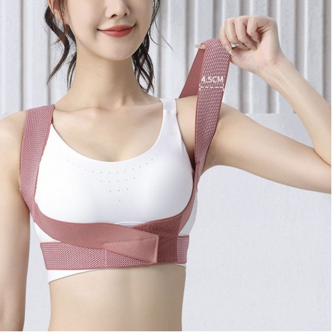 Pink Adjustable Back Support Posture Corrector
