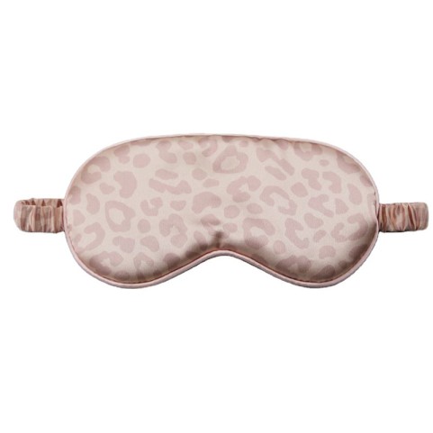 Satin leopard-print eye mask