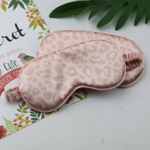 Satin leopard-print eye mask