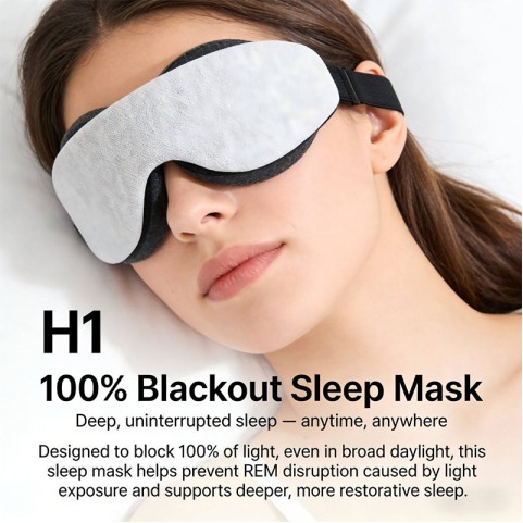3D Memory Foam Eye Mask Breathable Sports Fabric
