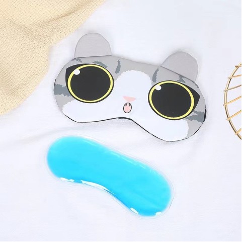 Cute Cartoon Blackout Eye Mask for Hot & Cold Therapy