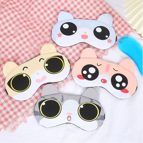 Cute Cartoon Blackout Eye Mask for Hot & Cold Therapy