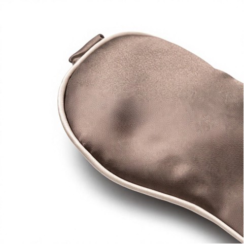 Brown satin sleep mask