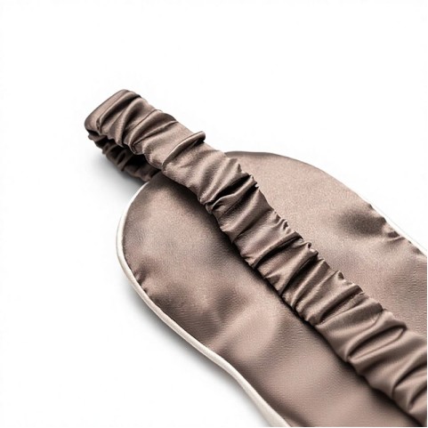 Brown satin sleep mask