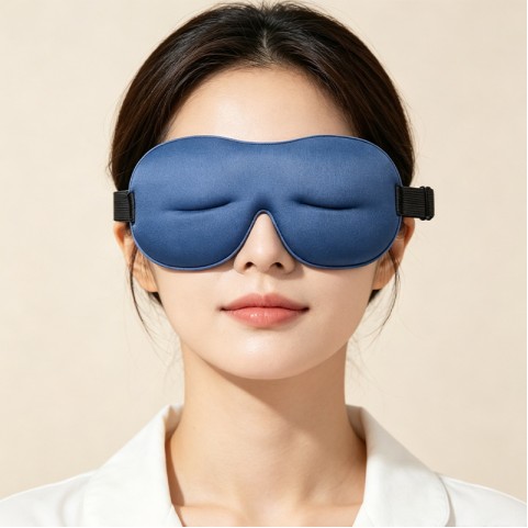 Blue 3D Cotton Weighted Eye Mask