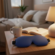 Blue 3D Cotton Weighted Eye Mask
