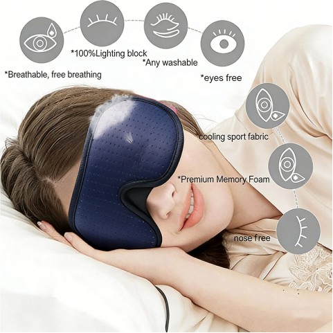 3D Contoured Blackout Sleep Eye Mask