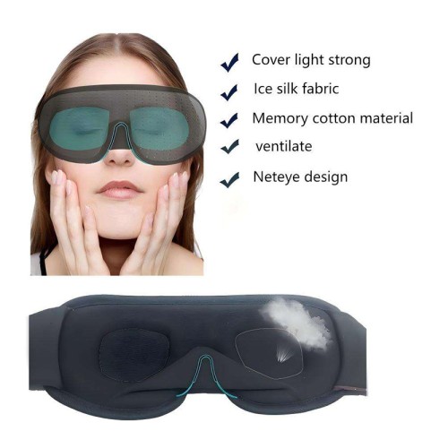3D Contoured Blackout Sleep Eye Mask
