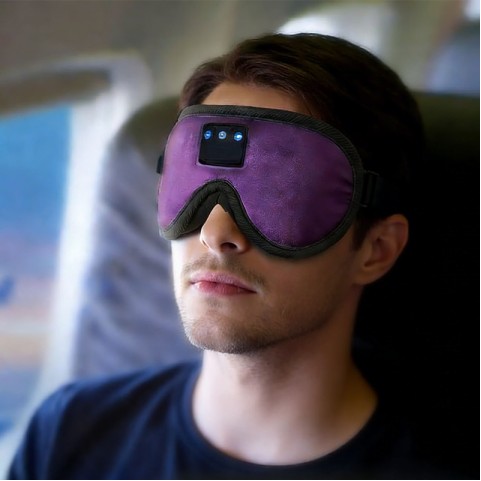 Wireless Bluetooth 3D Light-Blocking Sleep Mask for Side Sleepers