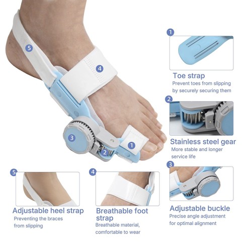 Adjustable Toe Separator for Hallux Valgus Correction