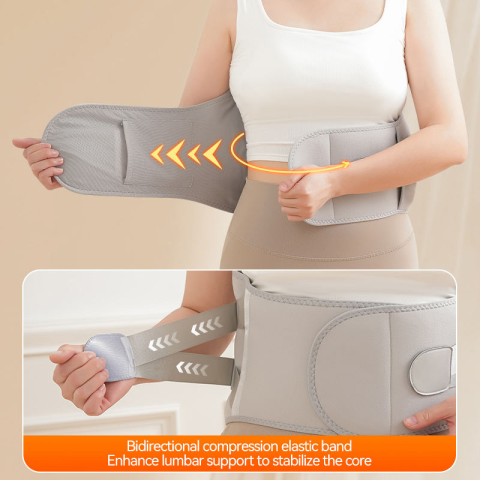 Grey Heated Waist Massager